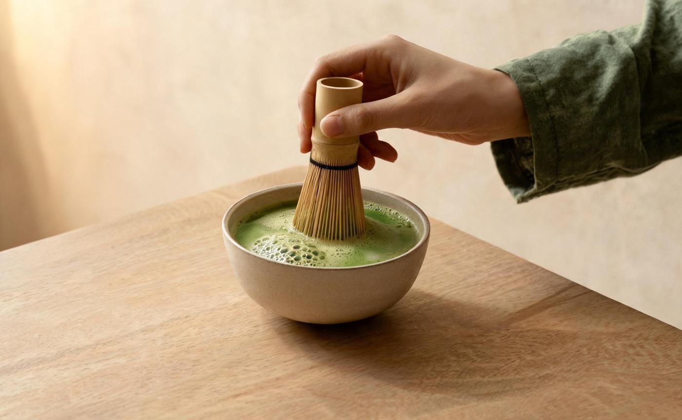 Le thé de Jeju fouetté au bol